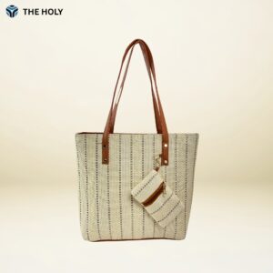 Stylish Jute Handbag with Pouch | Multi-Purpose Shoulder Tote for Women